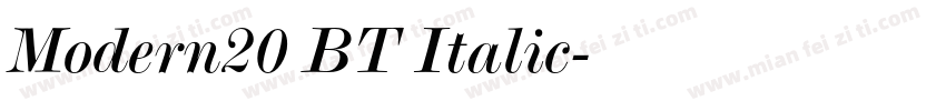 Modern20 BT Italic字体转换